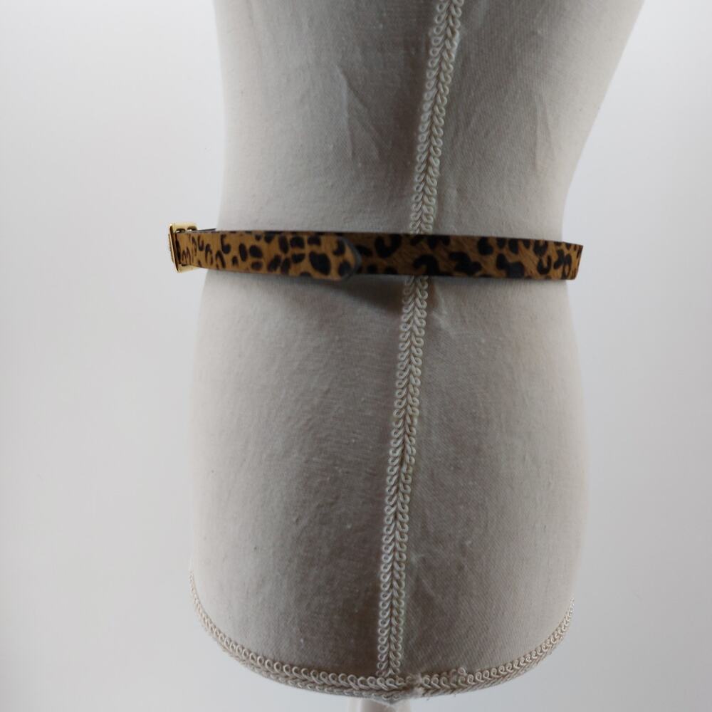 Liz Claiborne Womens Small Leopard Cheetah Fur Leather - Picture 6 of 8